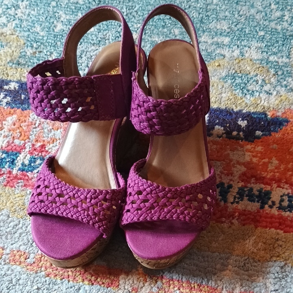 Purple Woven Sandals